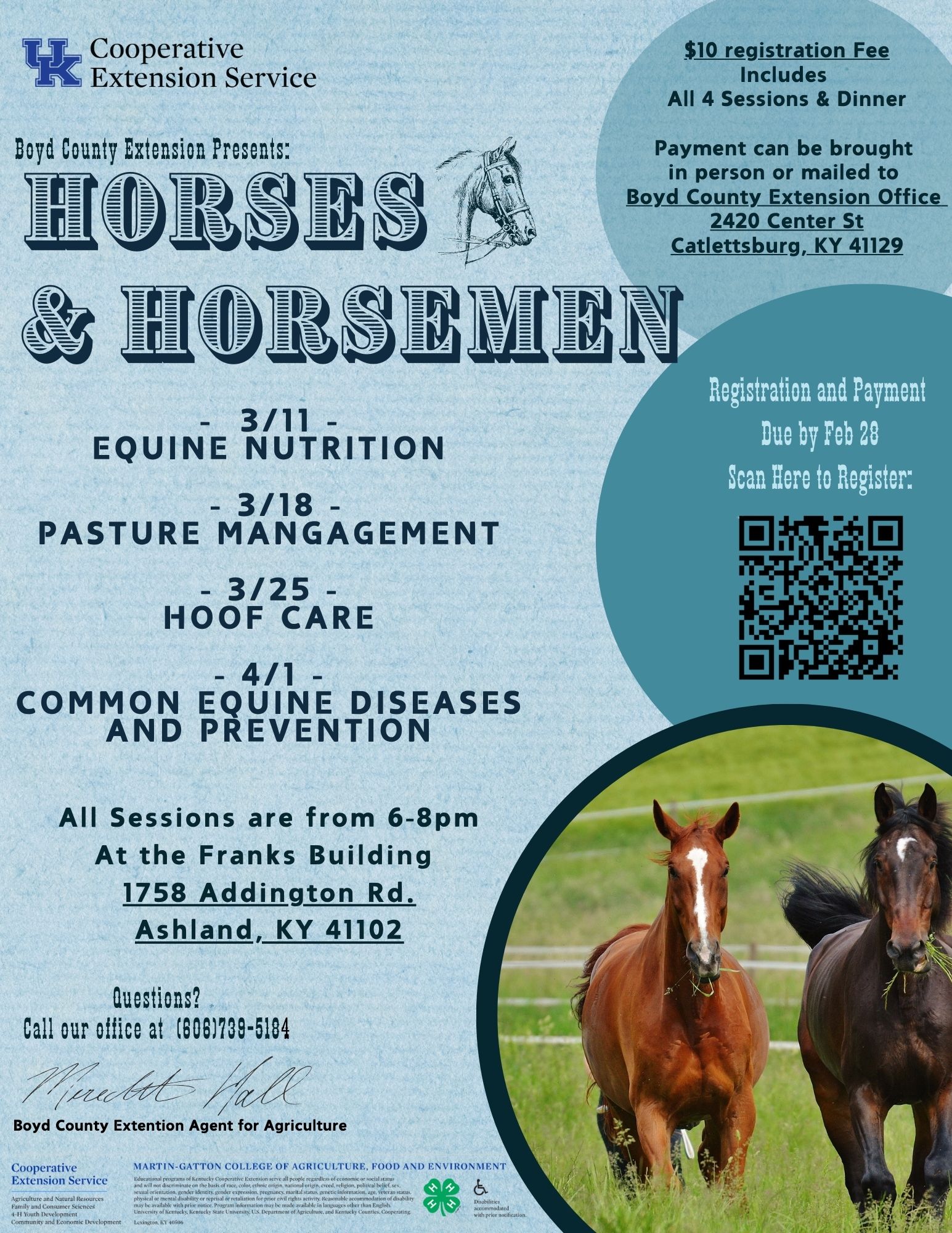 Flyer for horse & horsemen event