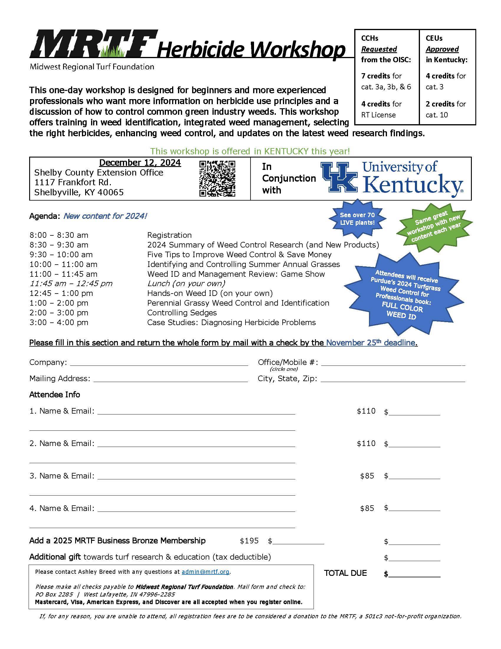 MRTF Herbicide Workshop