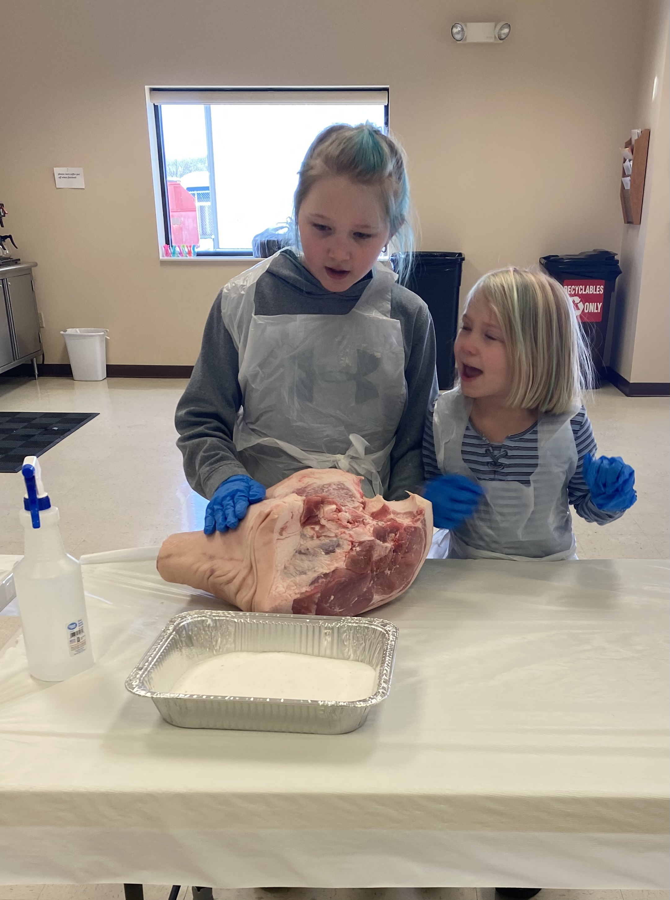 4H Children Preparing Country ham