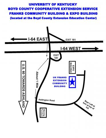 Map to Boyd County Fairgrounds