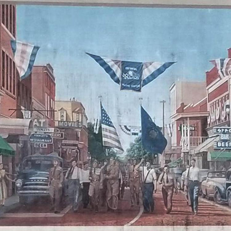  Mural of Labor Day parade