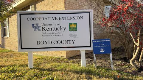 Outdoor sign for Boyd County Cooperative Extension Services