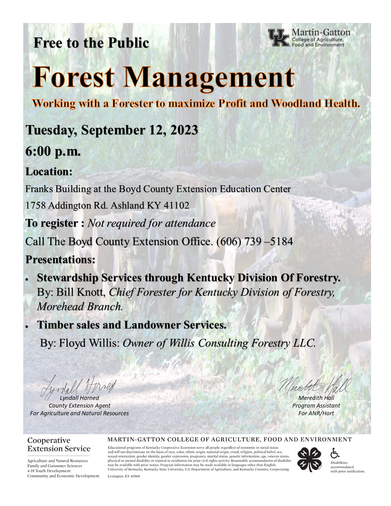 Forest Management Program